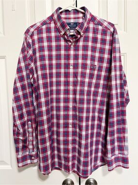 Vineyard Vines Classic Fit Tucker Shirt L Plaid Coastal Preppy Whale